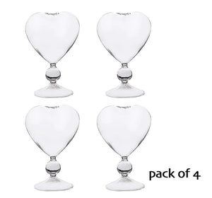 4PCS  Creative Heart-Shaped Cocktail Glasses